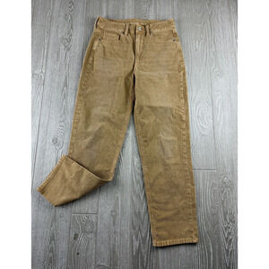 American Eagle Pants Womens Sz 6 Tan Brown Mom Straight Corduroy